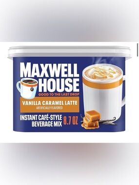 ⭐️ 3 ⭐️Maxwell House Vanilla Caramel Latte Beverage Mix -